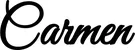 Produktbeispiel Schriftzug - Carmen