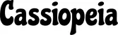 Produktbeispiel Schriftzug - Cassiopeia