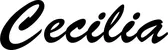 Produktbeispiel Schriftzug - Cecilia