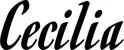 Produktbeispiel Schriftzug - Cecilia