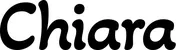 Produktbeispiel Schriftzug - Chiara