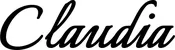 Produktbeispiel Schriftzug - Claudia
