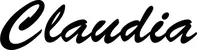 Produktbeispiel Schriftzug - Claudia