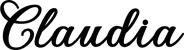 Produktbeispiel Schriftzug - Claudia