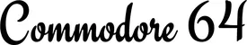Produktbeispiel Schriftzug - Commodore 64