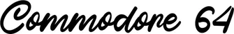 Produktbeispiel Schriftzug - Commodore 64
