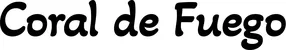Produktbeispiel Schriftzug - Coral de Fuego