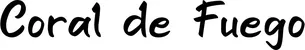 Produktbeispiel Schriftzug - Coral de Fuego