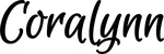 Produktbeispiel Schriftzug - Coralynn