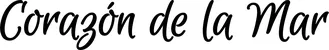 Produktbeispiel Schriftzug - Corazón de la Mar