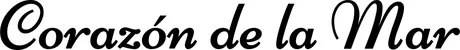Produktbeispiel Schriftzug - Corazón de la Mar