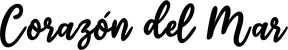 Produktbeispiel Schriftzug - Corazón del Mar