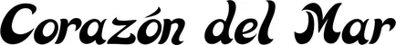 Produktbeispiel Schriftzug - Corazón del Mar