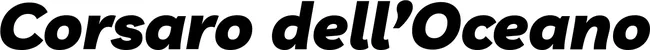Produktbeispiel Schriftzug - Corsaro dell’Oceano