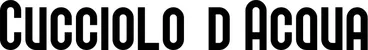 Produktbeispiel Schriftzug - Cucciolo d’Acqua