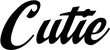 Produktbeispiel Schriftzug - Cutie
