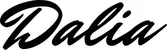 Produktbeispiel Schriftzug - Dalia