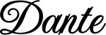 Produktbeispiel Schriftzug - Dante