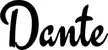 Produktbeispiel Schriftzug - Dante
