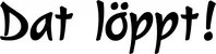 Produktbeispiel Schriftzug - Dat löppt!