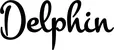 Produktbeispiel Schriftzug - Delphin