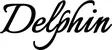 Produktbeispiel Schriftzug - Delphin