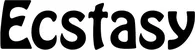 Produktbeispiel Schriftzug - Ecstasy