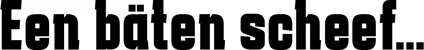 Produktbeispiel Schriftzug - Een bäten scheef...