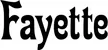 Produktbeispiel Schriftzug - Fayette