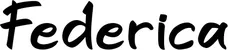 Produktbeispiel Schriftzug - Federica