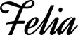 Produktbeispiel Schriftzug - Felia