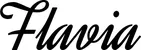 Produktbeispiel Schriftzug - Flavia