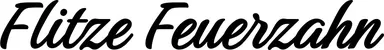 Produktbeispiel Schriftzug - Flitze Feuerzahn