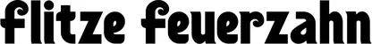 Produktbeispiel Schriftzug - Flitze Feuerzahn