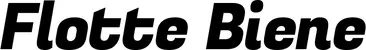 Produktbeispiel Schriftzug - Flotte Biene