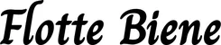 Produktbeispiel Schriftzug - Flotte Biene