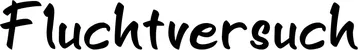 Produktbeispiel Schriftzug - Fluchtversuch