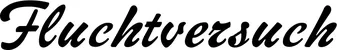 Produktbeispiel Schriftzug - Fluchtversuch
