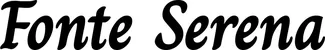 Produktbeispiel Schriftzug - Fonte Serena