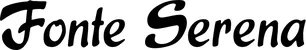 Produktbeispiel Schriftzug - Fonte Serena