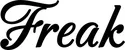 Produktbeispiel Schriftzug - Freak