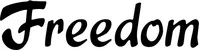 Produktbeispiel Schriftzug - Freedom