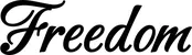 Produktbeispiel Schriftzug - Freedom
