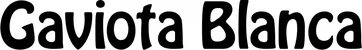 Produktbeispiel Schriftzug - Gaviota Blanca