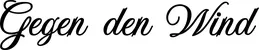 Produktbeispiel Schriftzug - Gegen den Wind
