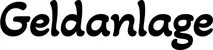 Produktbeispiel Schriftzug - Geldanlage