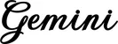 Produktbeispiel Schriftzug - Gemini