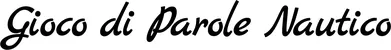 Produktbeispiel Schriftzug - Gioco di Parole Nautico