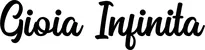 Produktbeispiel Schriftzug - Gioia Infinita