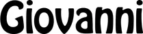 Produktbeispiel Schriftzug - Giovanni